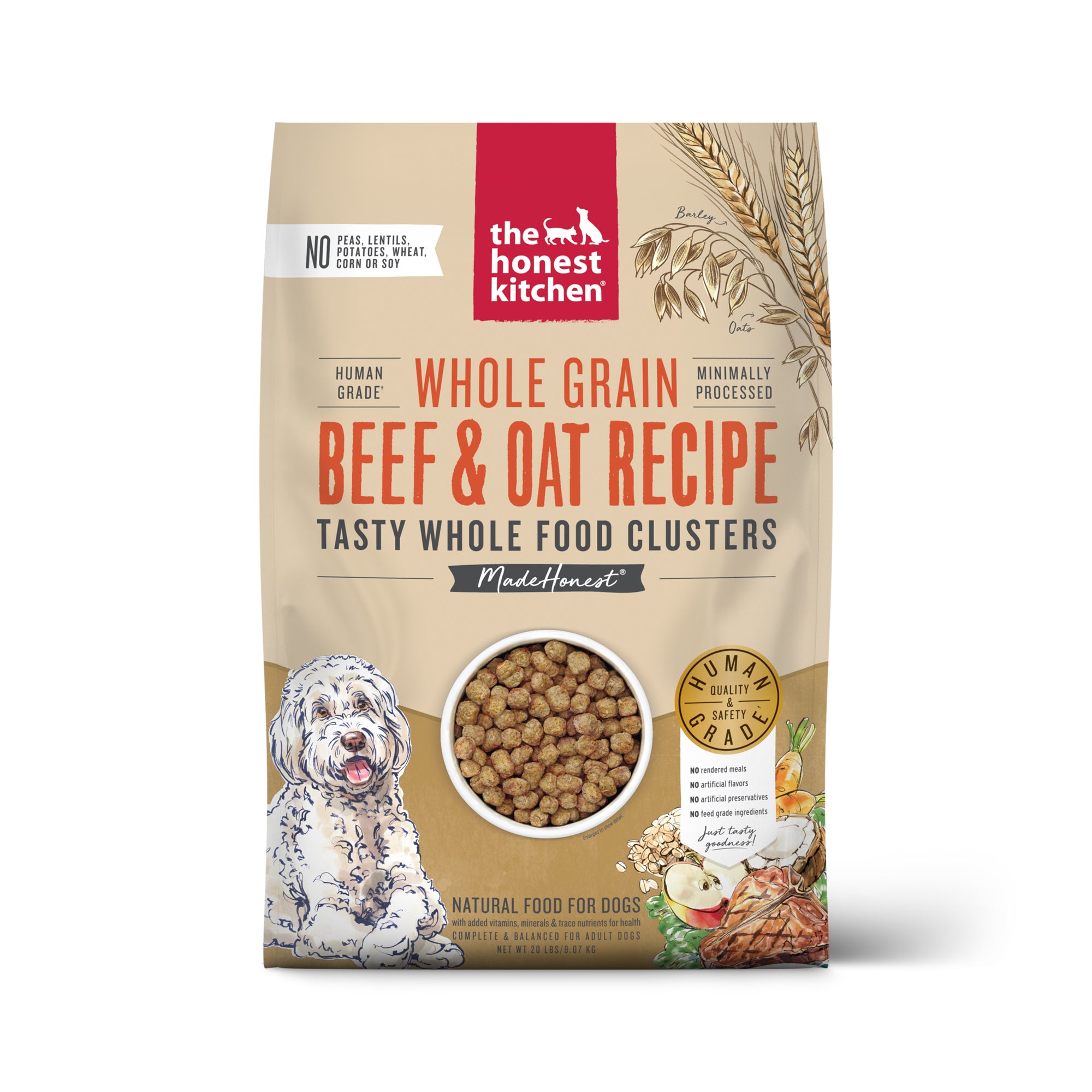 20LB Whole Grain Beef Clusters The Honest Kitchen