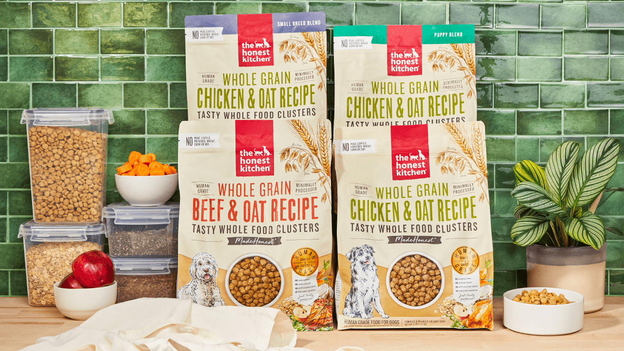 Whole Grain Dry Dog Food Clusters