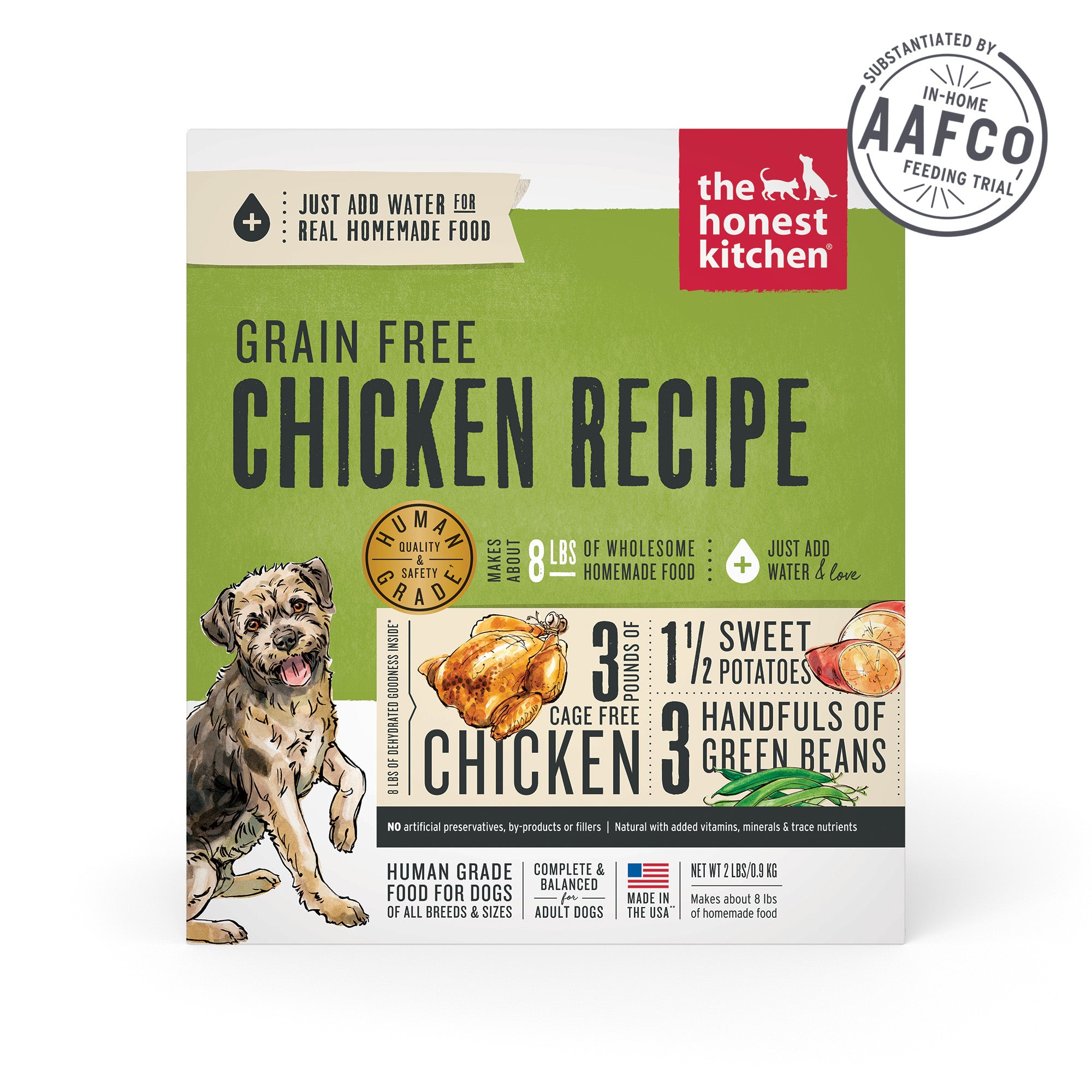 Dehydrated Grain Free Chicken Dog Food 1 oz Sample x10 The Honest Kitchen