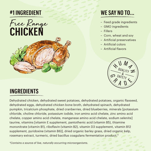4LB Cat Grain Free Chicken Dehydrated – The Honest Kitchen