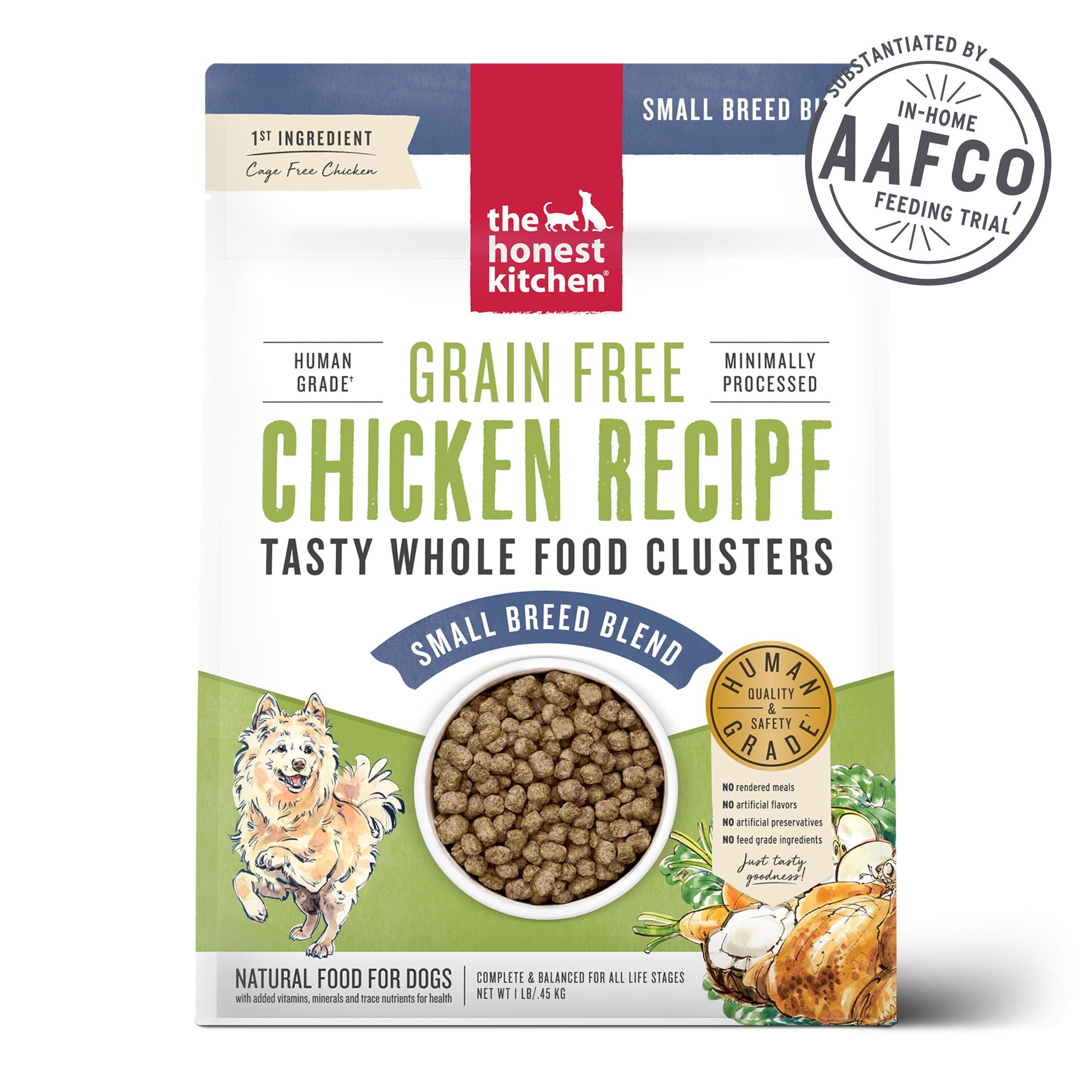 4LB Small Breeds Grain Free Chicken Clusters The Honest Kitchen