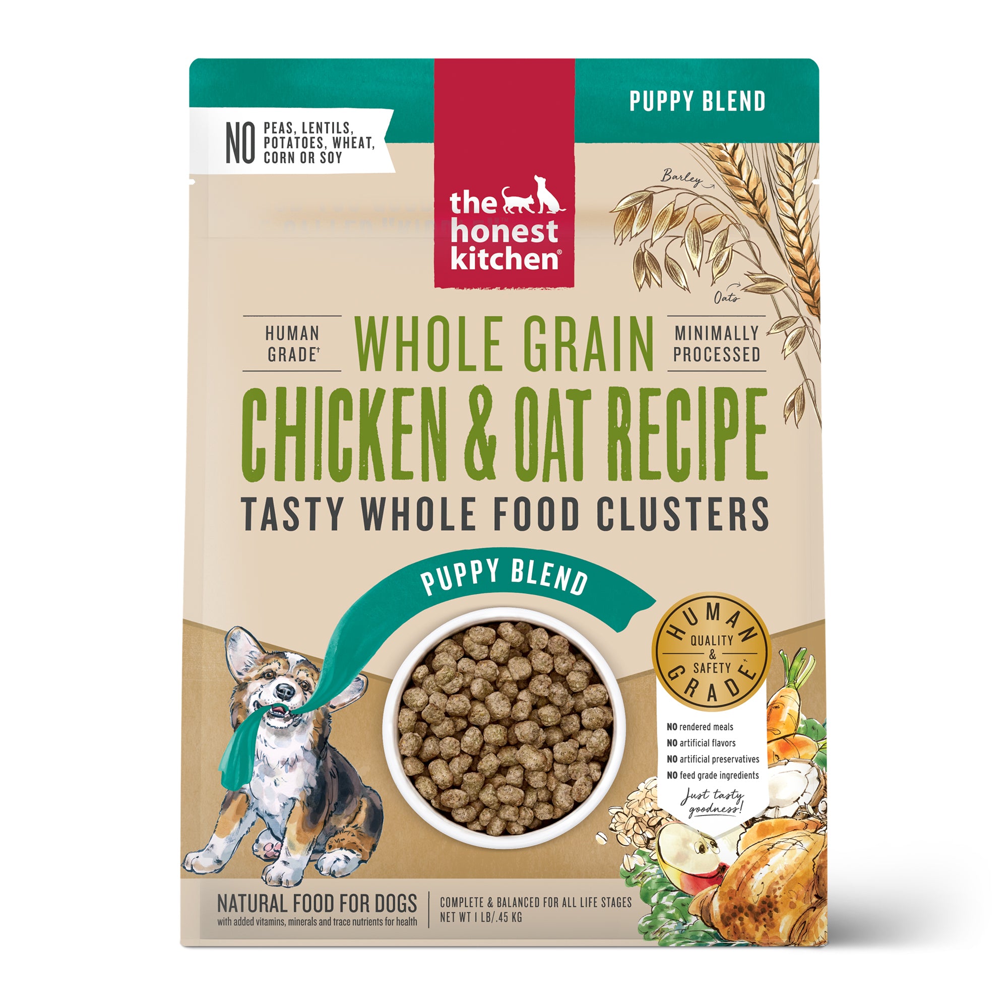 4LB Puppy Whole Grain Chicken Clusters The Honest Kitchen