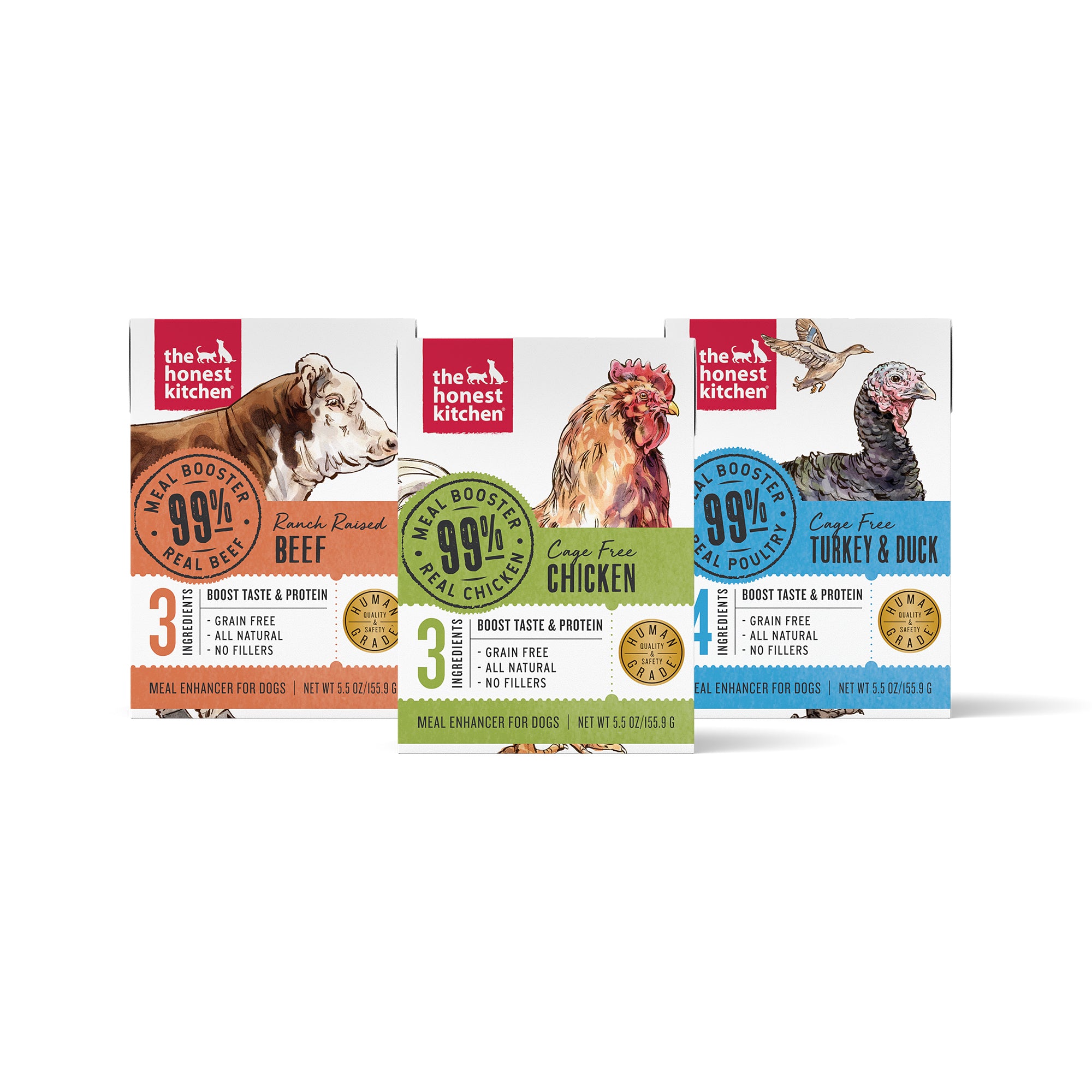 3PK 99 Meat Protein Boosters Variety Pack The Honest Kitchen