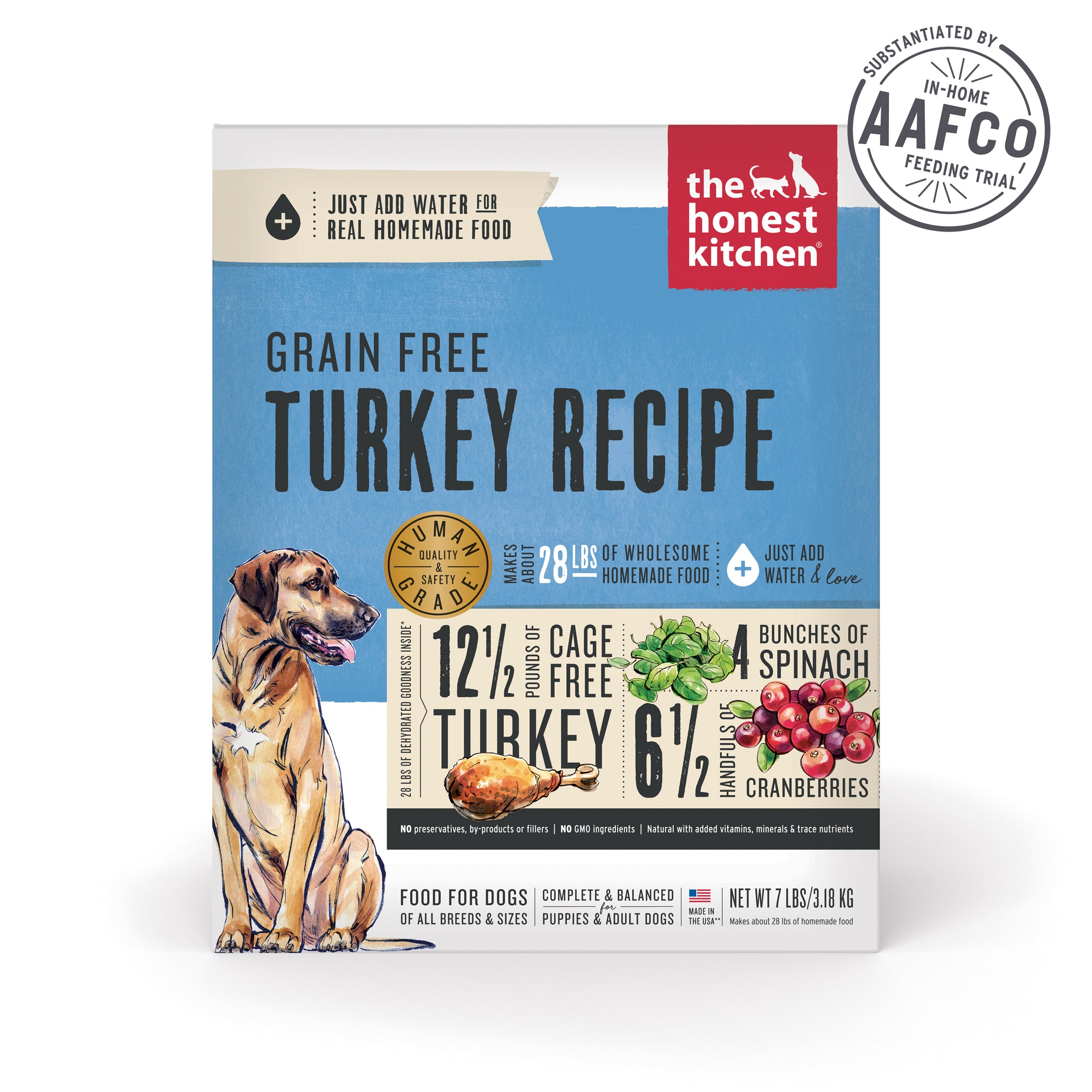 12 x 1.75oz CUPS Grain Free Turkey Dehydrated The Honest Kitchen